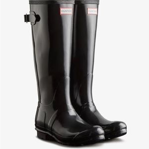 Women's Tall Back Adjustable Gloss Rain Boots